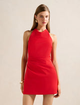 Tina Halter Mini Dress Runaway Red Forever New