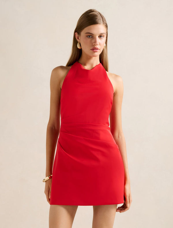 Tina Halter Mini Dress Runaway Red Forever New