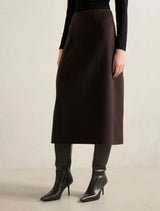 Amara Felled Midi Skirt Forever New