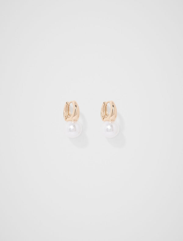 Patricia Pearl Small Drop Earrings 0 Pearl Gold Forever New