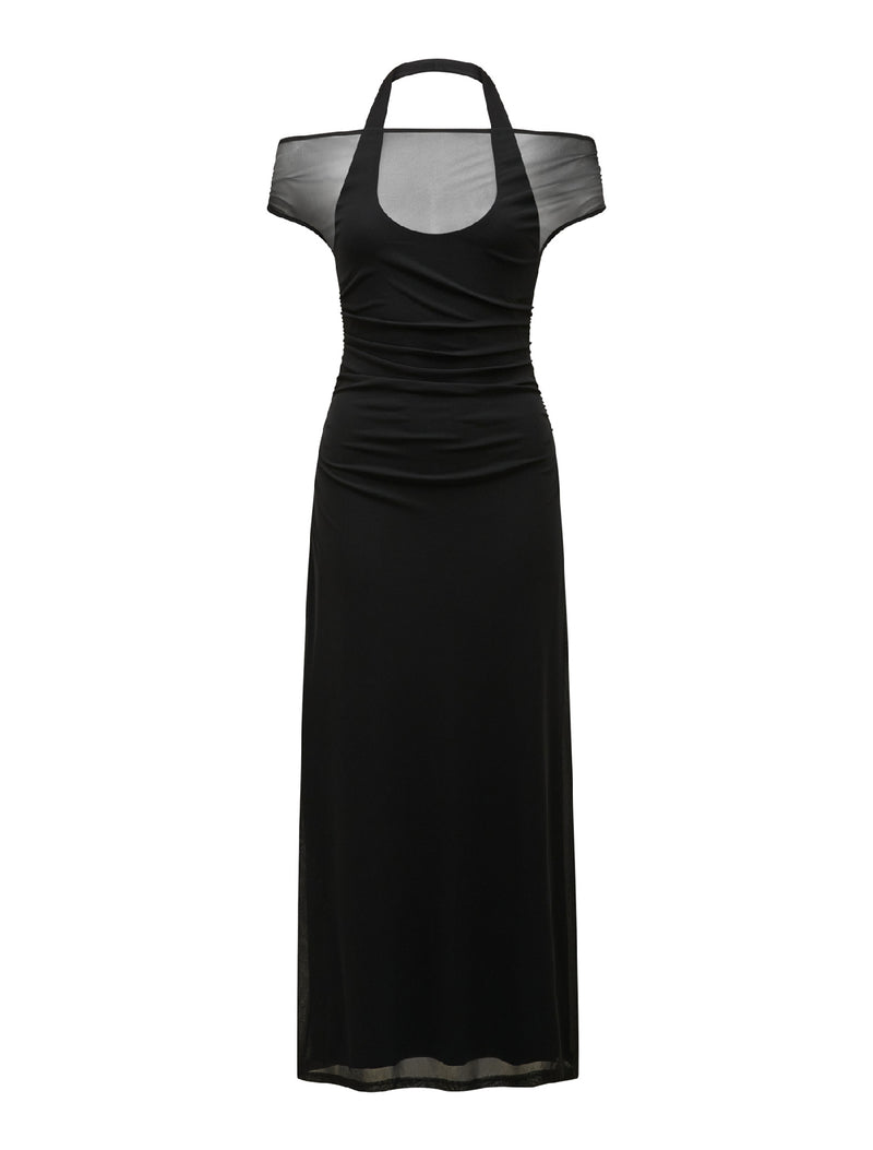Brooklyn Petite Layered Jersey Maxi Dress Black | Forever New Brooklyn Petite Layered Jersey Maxi Dress Black | Forever New