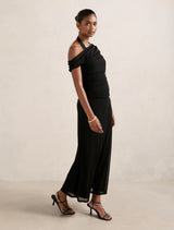 Brooklyn Petite Layered Jersey Maxi Dress