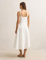 Carla Embroidery Sequin Midi Dress Forever New