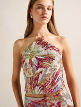 Ariana Sequin Halter Top Forever New