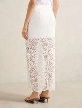 Lilly Lace Column Skirt Forever New