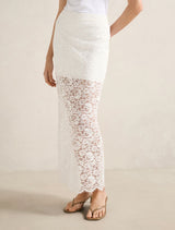 Lilly Lace Column Skirt Forever New