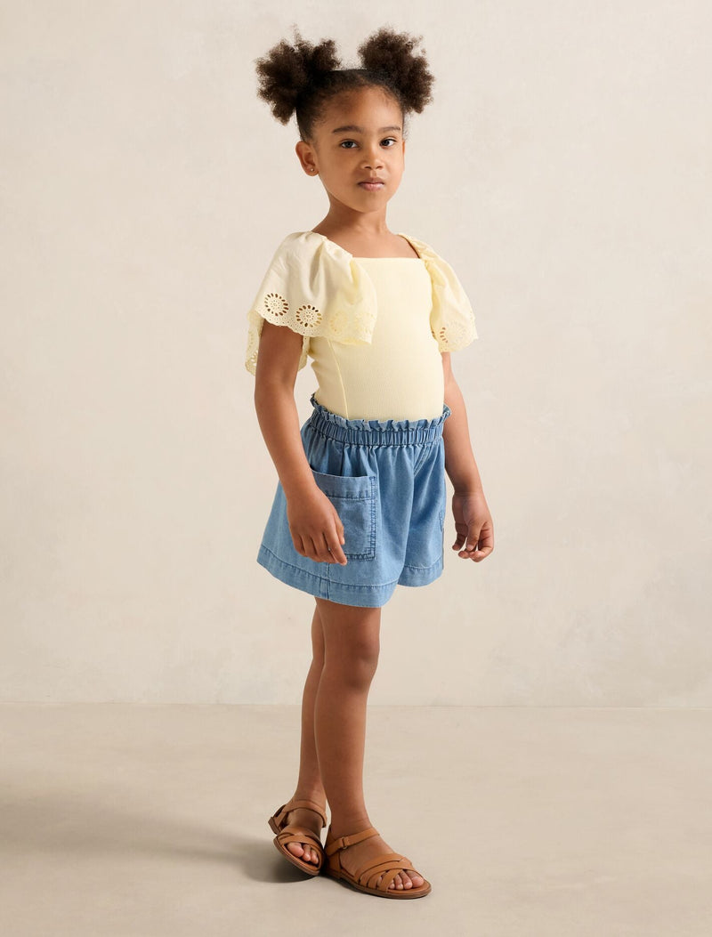 Maeve Chambray Girls Shorts Forever New