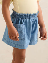 Maeve Chambray Girls Shorts Spring Blue Forever New
