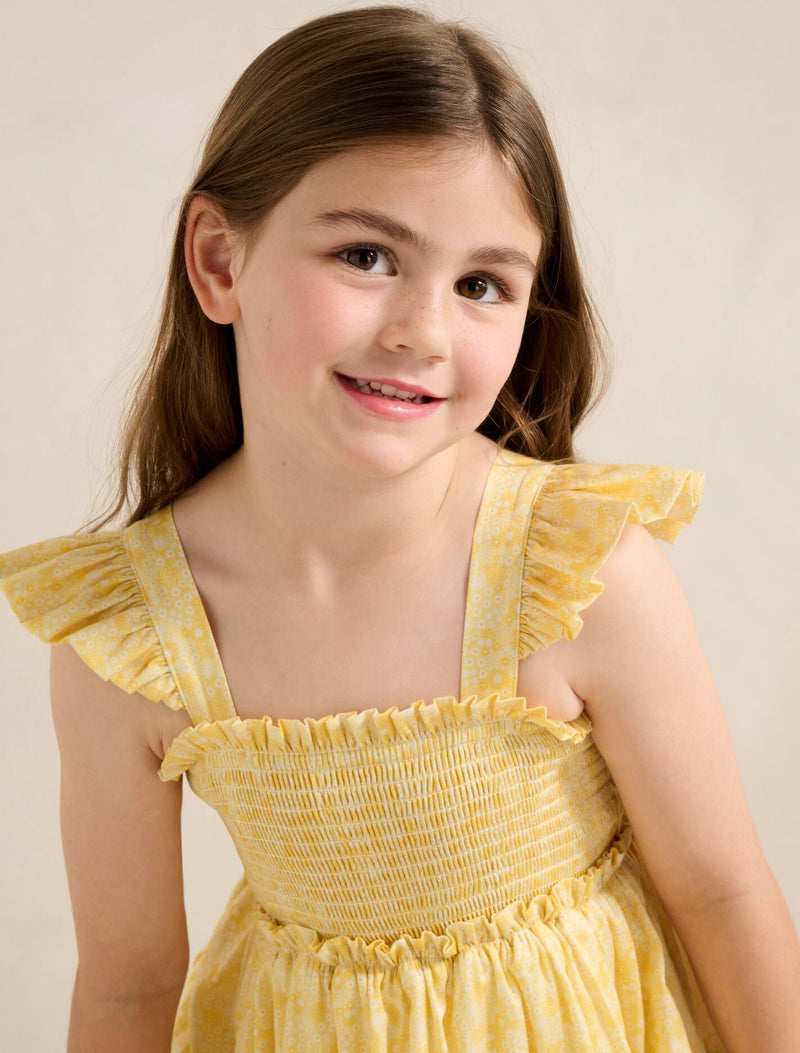 Amelia Girls Shirred Midi Dress Forever New