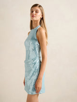 Tate Sequin Halter Mini Dress Forever New