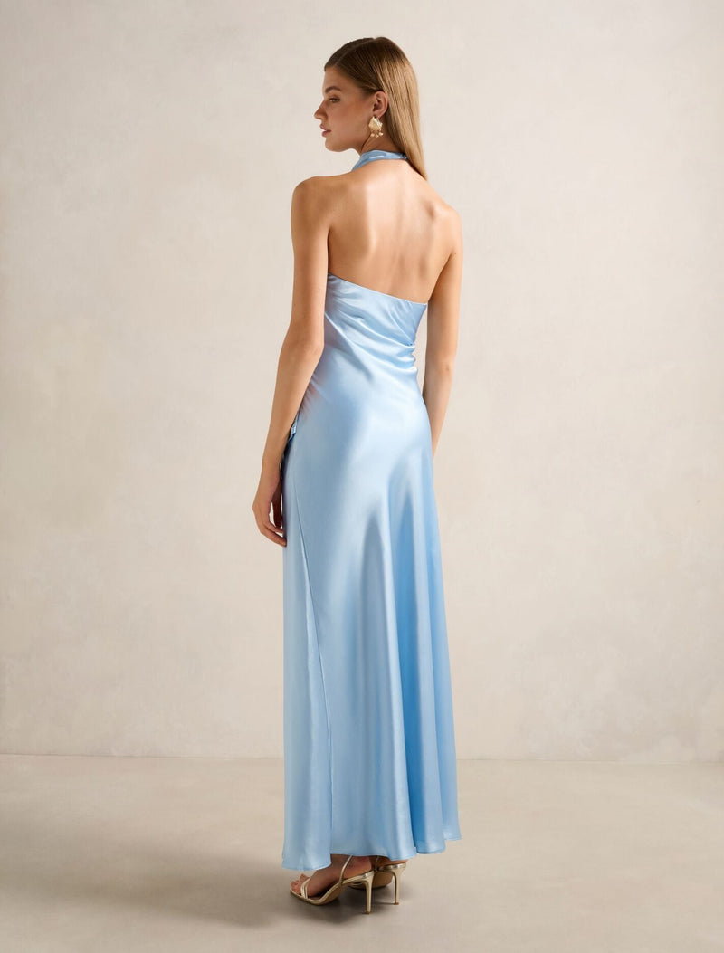 Abby Halter Satin Maxi Dress Forever New