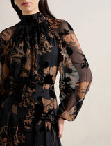 Janelle Velvet Burnout Maxi Dress Forever New