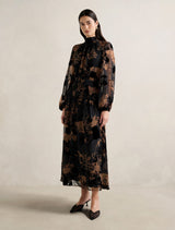 Janelle Velvet Burnout Maxi Dress Forever New