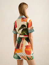 Sabine Printed Shirt Mini Dress Forever New