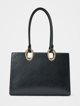 Sammi Oval Hardware Shoulder Tote Bag 0 Black Forever New