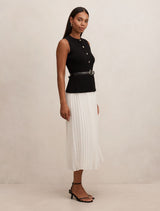 Louisa Woven Mix Knit Dress