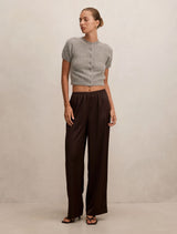 Sara Satin Wide Leg Pants Forever New