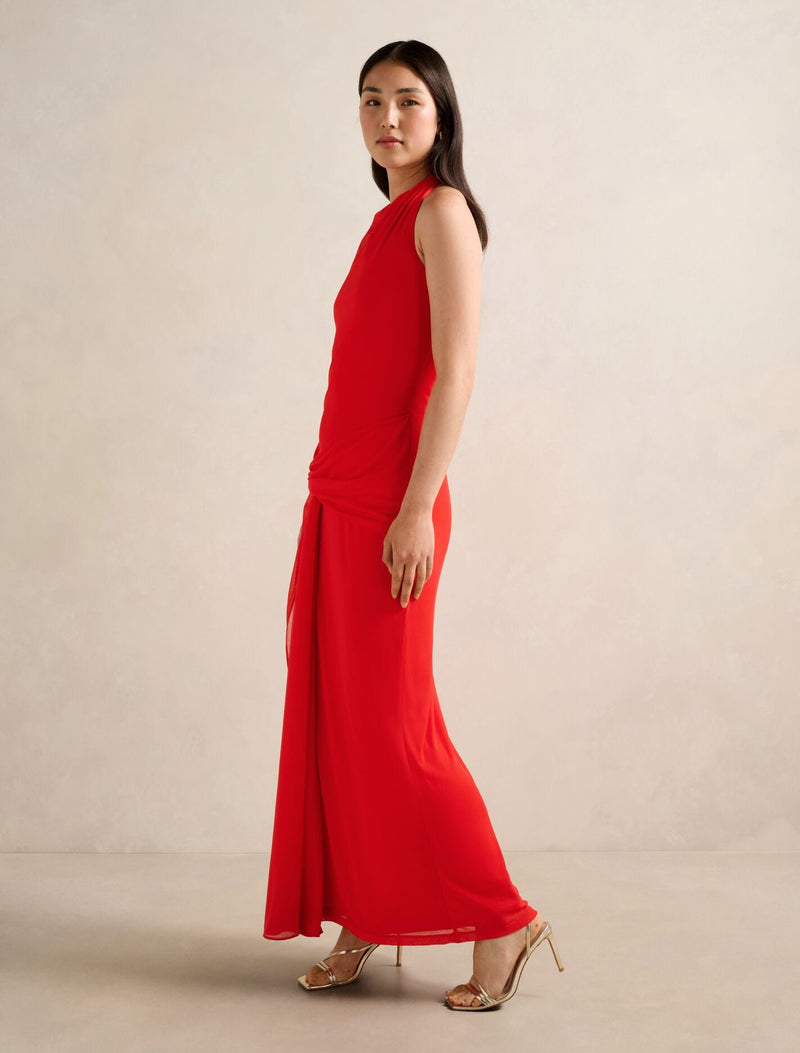 Abby Halter Mesh Maxi Dress Forever New