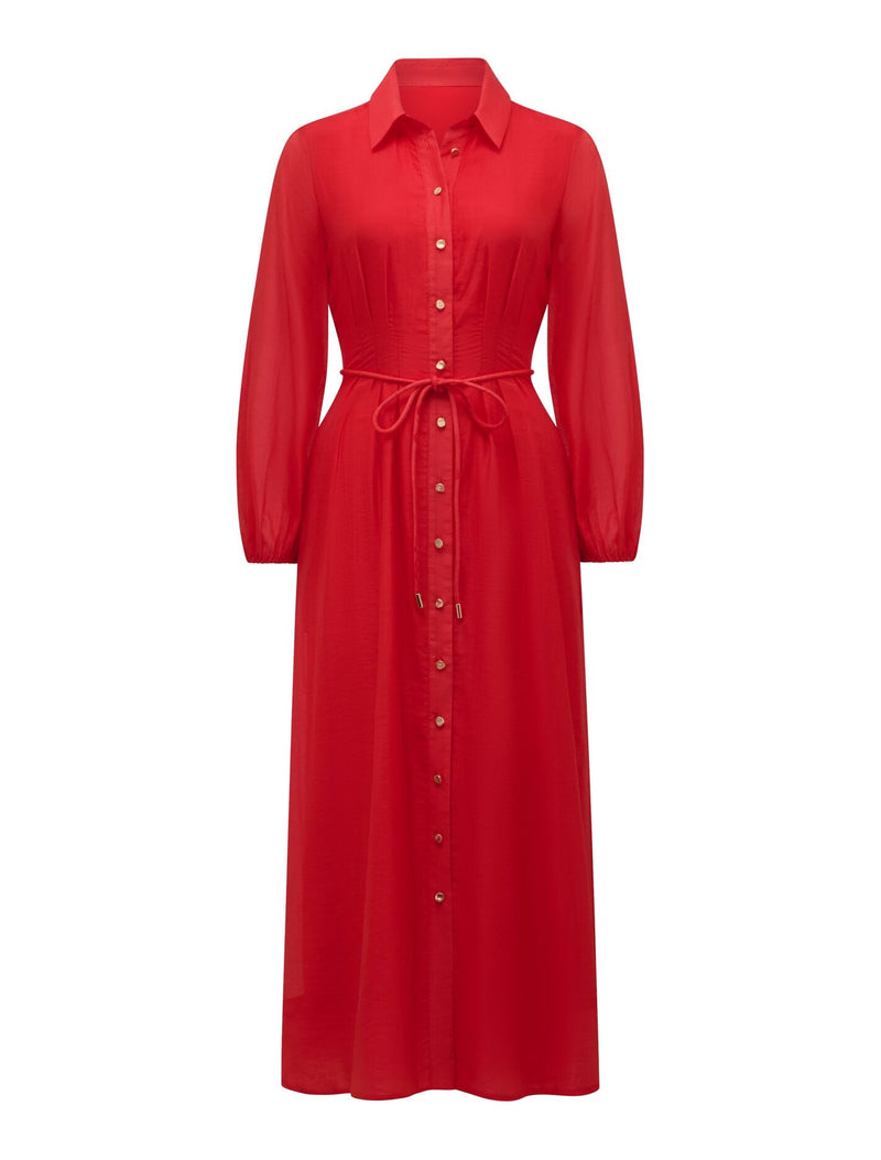 Evelyn Seam Detail Midi Dress Forever New