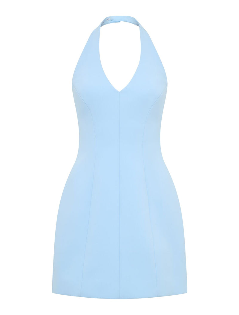 Riley Structured Halter Mini Dress Forever New