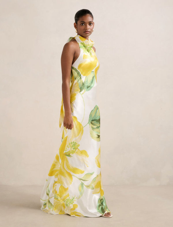 Clementine Petite Satin Maxi Dress Forever New