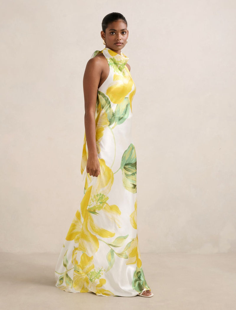 Clementine Petite Satin Maxi Dress Forever New