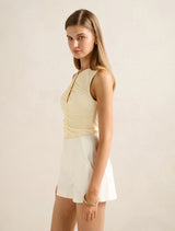 Brynn Beaded Keyhole Top