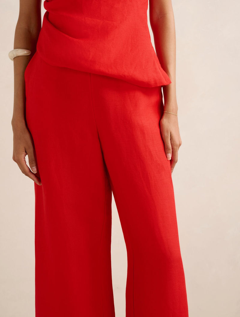 Caitlin Petite Linen Wide Leg Pants Forever New