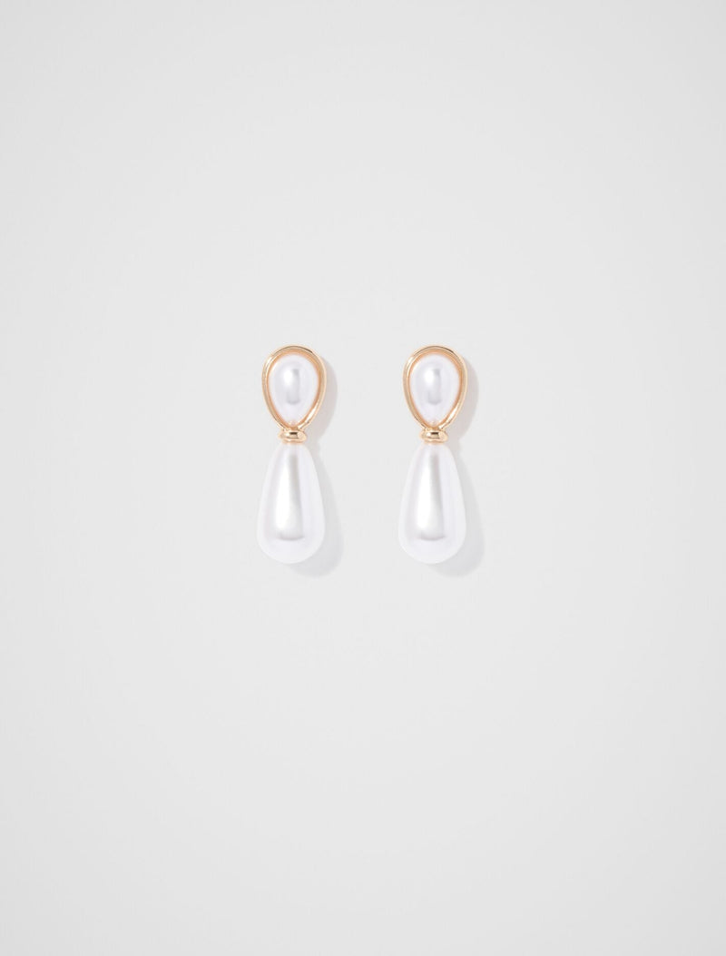 Margot Pearl Teardrop Earrings 0 Pearl Gold Forever New