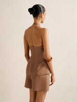 Saxon Petite Halter Waistcoat Forever New