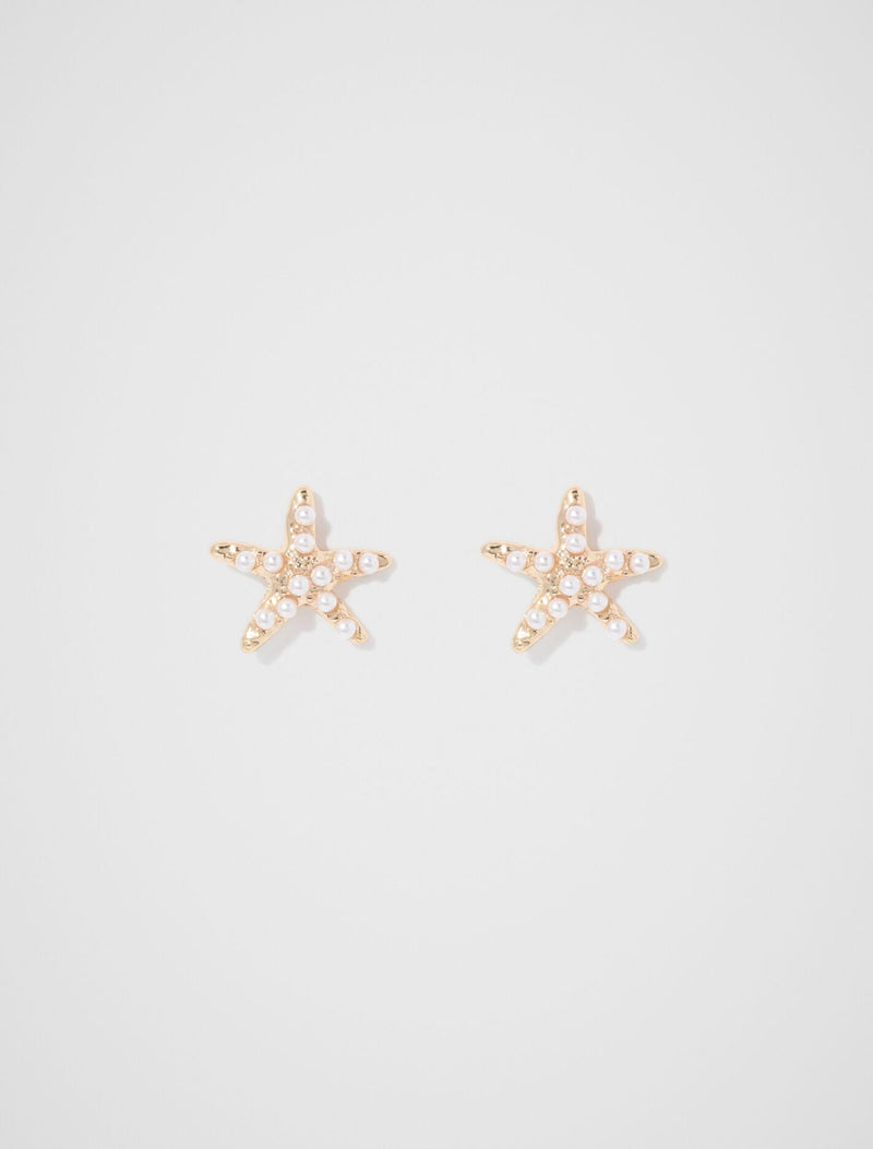 Eliza Starfish Pearl Earrings 0 Pearl Gold Forever New