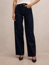 Yasmin Wide Leg Jeans Dark Wash Forever New