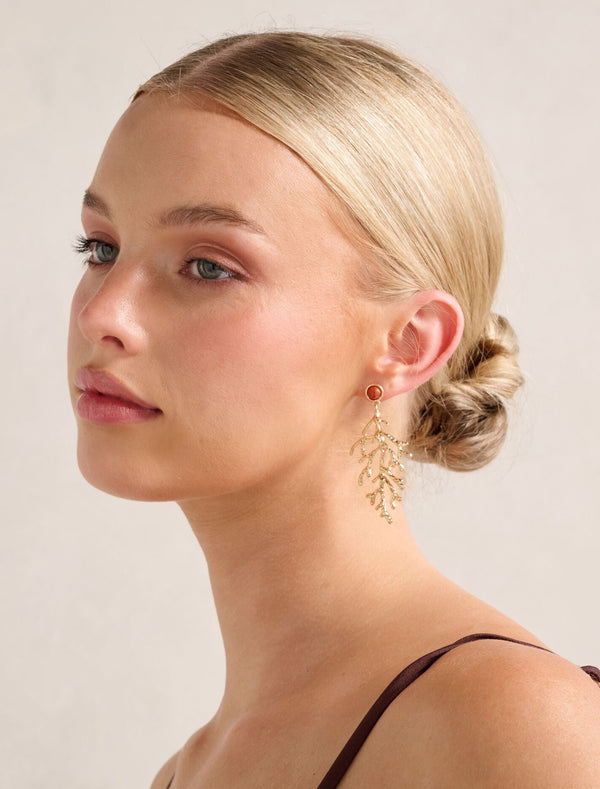 Signature Victoria Coral Drop Earrings