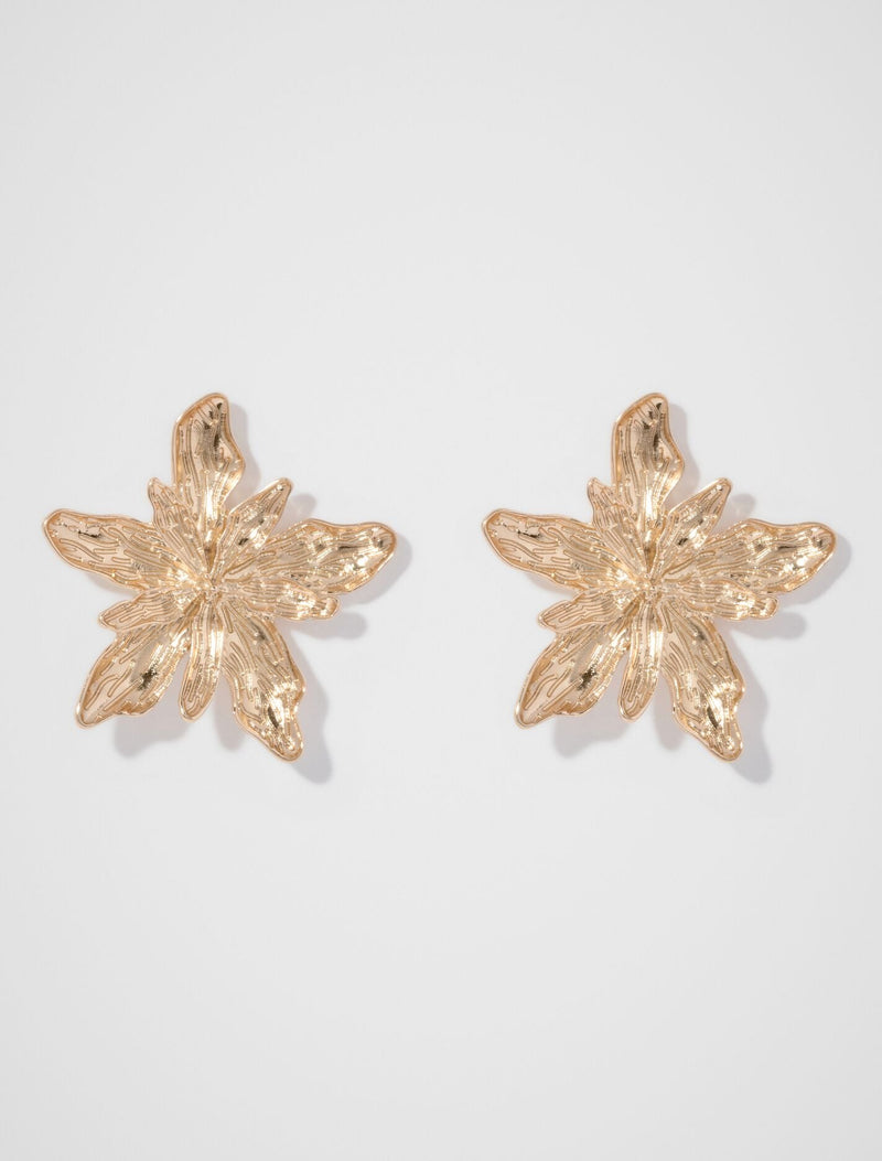 Signature Josephine Large Flower Earrings 0 Gold Forever New