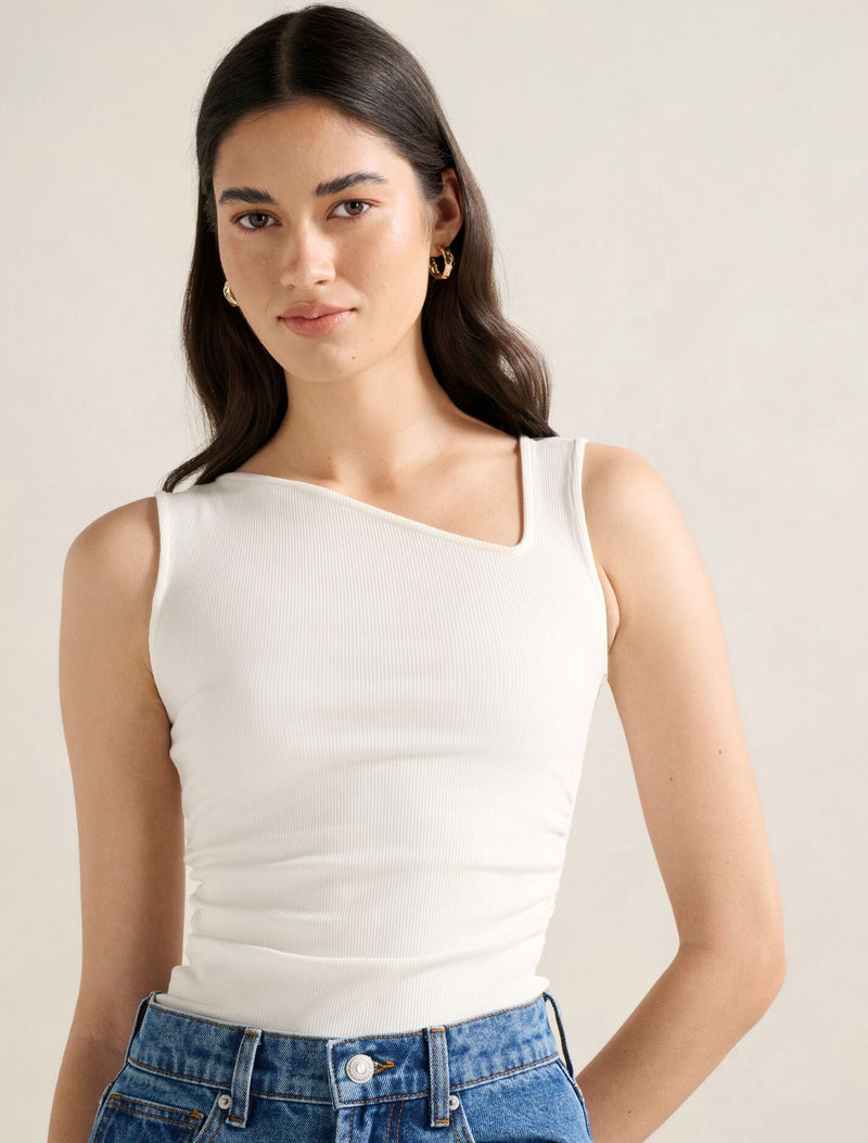 Fleur Asymm Neck Tank Top Forever New