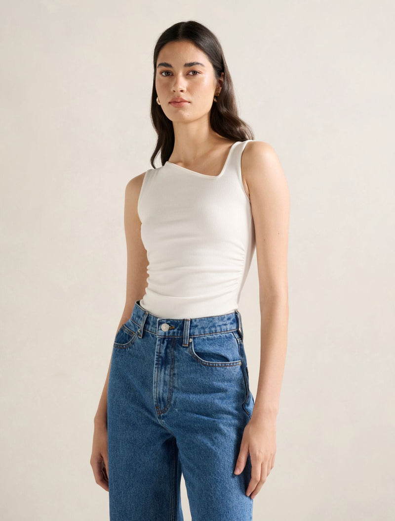 Fleur Asymm Neck Tank Top Forever New