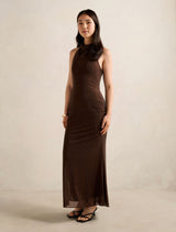 Ariana Halter Heatseal Maxi Dress Forever New