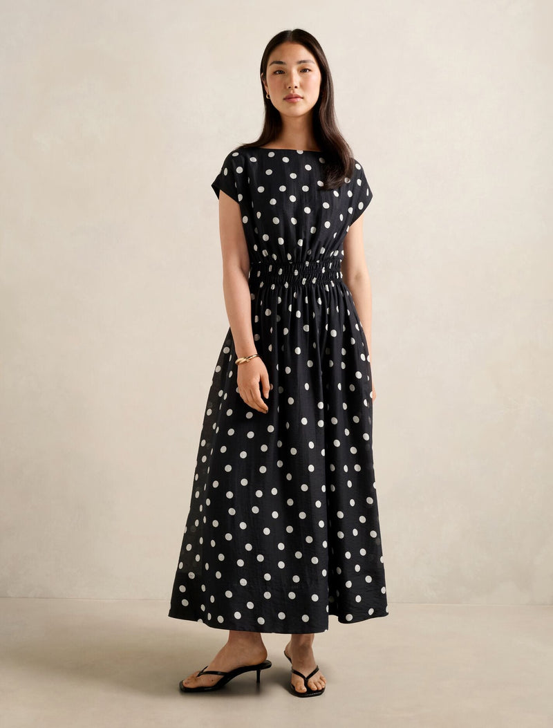 callie midi dress Callie Elastic Waist Midi Dress Darby Spot
