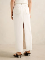 Beatrice Denim Column Skirt Forever New