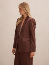 Solana Satin Single Breasted Blazer Forever New