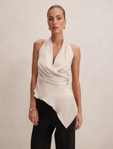 Isabella Drape Detail Top Champagne Forever New