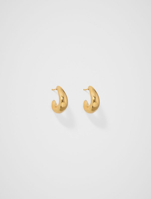 Gabbie Curve Hoop Earrings 0 Gold Plated Forever New