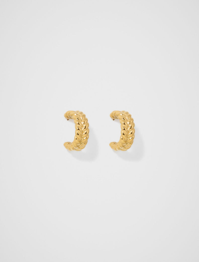 Selena Plait Hoop Earrings 0 Gold Plated Forever New