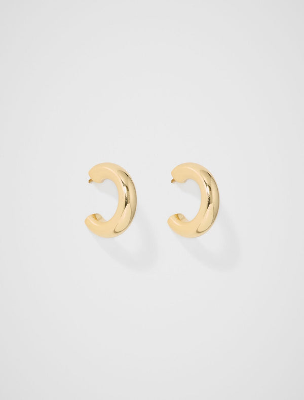 Tara Thick Hoop Earrings 0 Gold Plated Forever New
