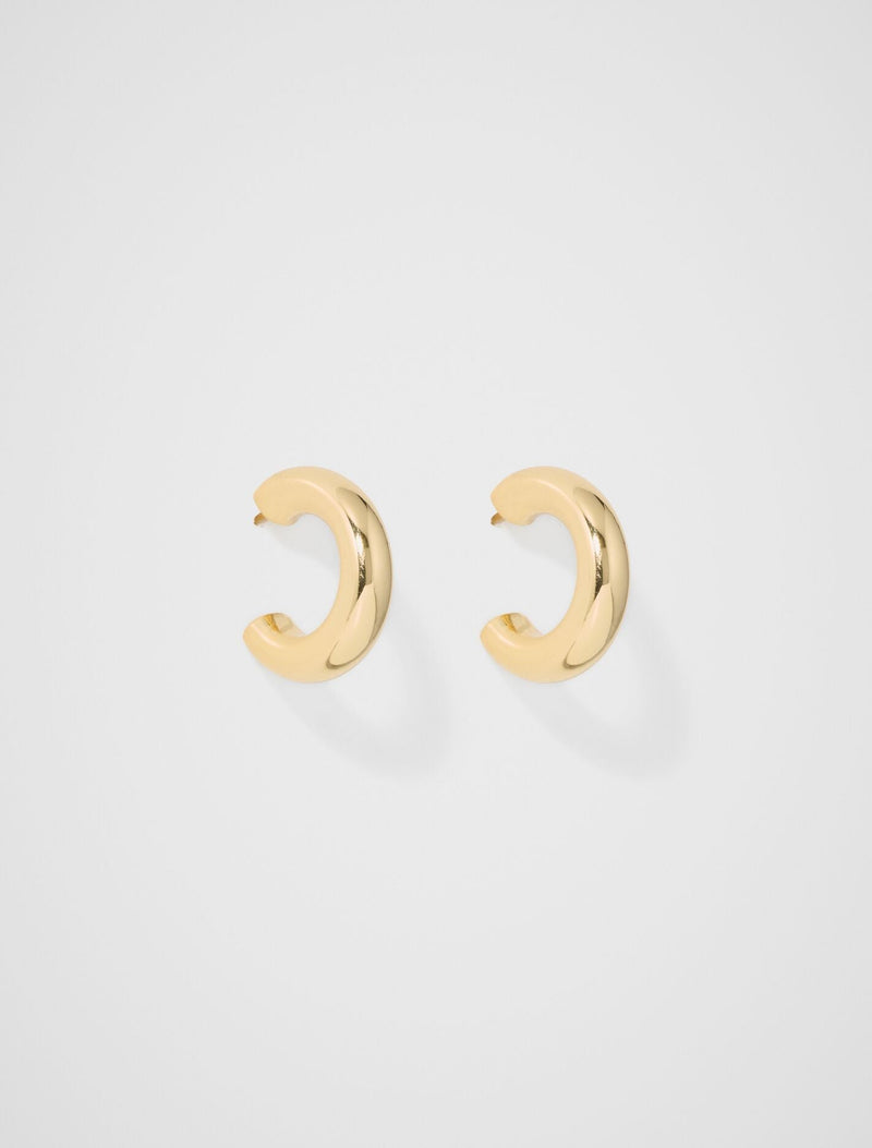 Tara Thick Hoop Earrings 0 Gold Plated Forever New