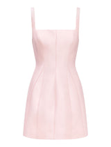 Kaitlyn Structured Satin Mini Dress