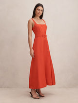 Hayden Square Neck Midi Dress Forever New