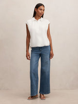 Haven Gathered Sleeveless Blouse