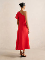 Mattea Petite One Shoulder Midi Dress Forever New