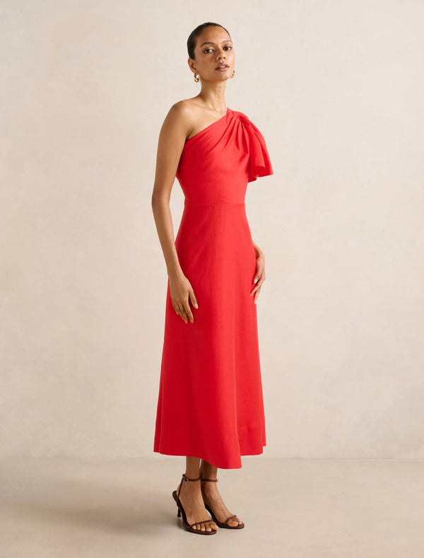 Mattea Petite One Shoulder Midi Dress Forever New